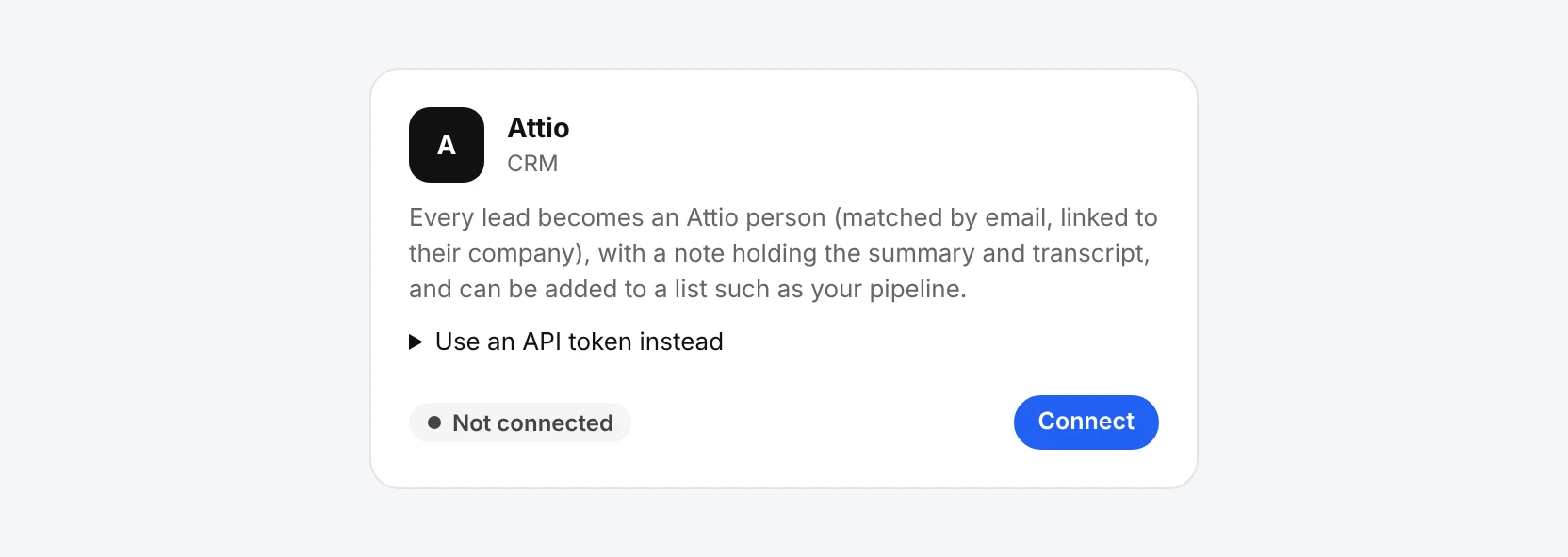 Connect Attio