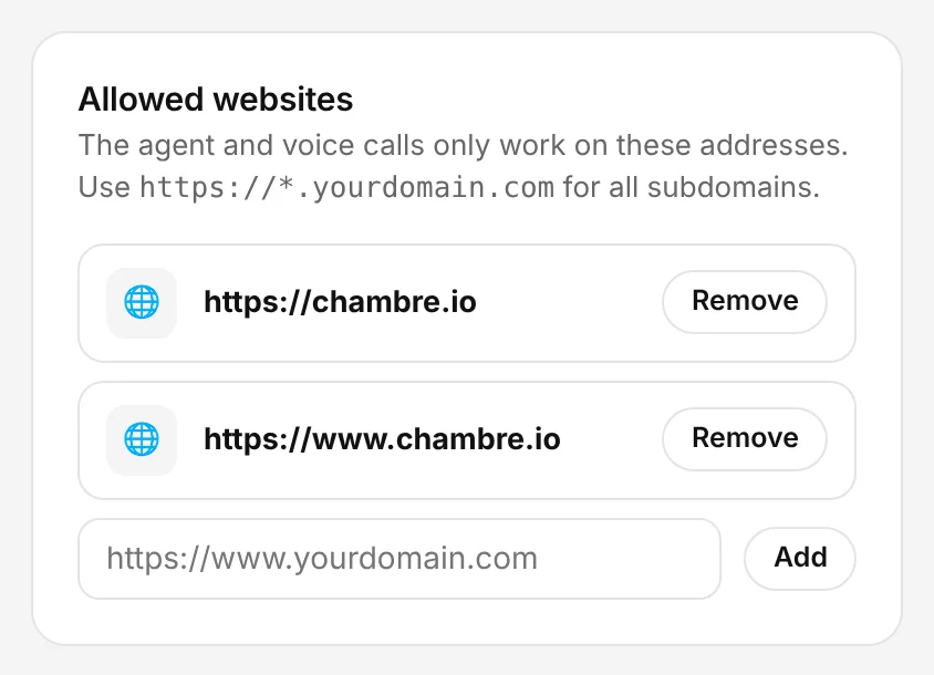 Allow your website
