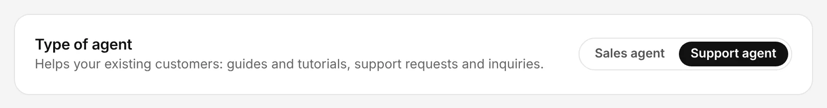 Add a support agent